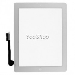 iPad 3 Blanc - Vitre glass tactile + outil + stickers