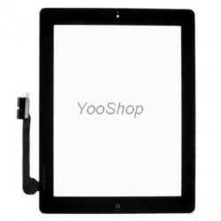 iPad 4 noir - Vitre glass tactile avec outil et film transparent