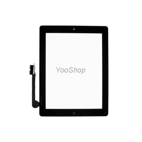 iPad 4 noir - Vitre glass tactile avec outil et film transparent