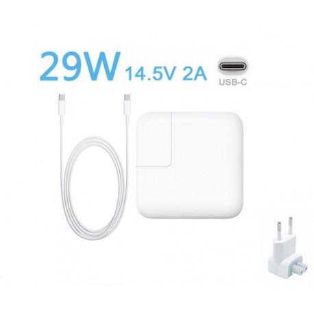29W USB-C Chargeur pour Apple MacBook 12" A1534 MF865S/A + Câble USB-C