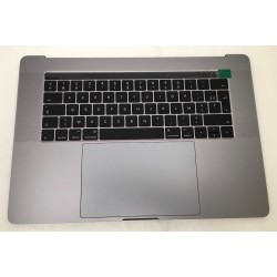 Topcase Complet et clavier Français macbook 15" A1707 Touchbar Gris Sideral